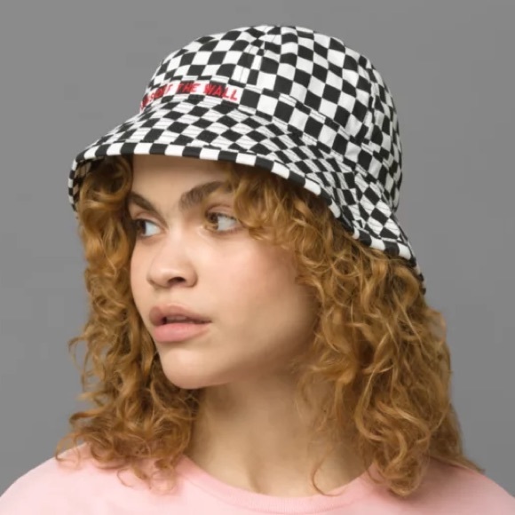 Bucket hat checkers black white hat reversible hat new with tag hat - Picture 8 of 9